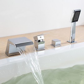 Bathtub Tap - Contemporary - Waterfall - Brass (Chrome)