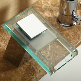 Bathtub Tap - Contemporary - LED / Waterfall / Handshower Included - Brass (Chrome)