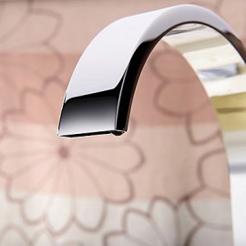 Bathtub Tap - Contemporary - Sidespray / Handshower Included - Brass (Chrome)