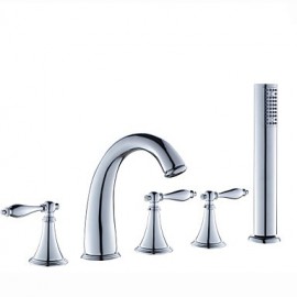 Bathtub Tap - Contemporary - Sidespray / Handshower Included Chrome)