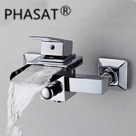 Bathtub Tap - Contemporary - Waterfall - Brass (Chrome)