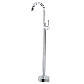 Bathtub Tap - Contemporary - Floor Standing - Brass (Chrome)