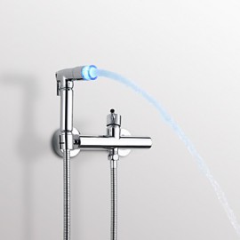 Water-saving High Pressure LED  Bidet Sprayer Handheld Bidet for toilet, Chrome