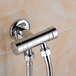 High Quality Brass Chrome Multi Function Sprayer Gun Bathroom Bidet Tap Set - Silver