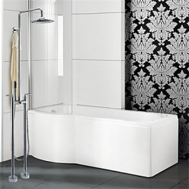 Bathtub Tap - Contemporary - Floor Standing - Brass (Chrome)