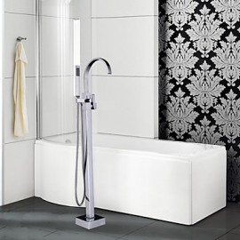 Bathtub Tap - Contemporary - Floor Standing - Brass (Chrome)