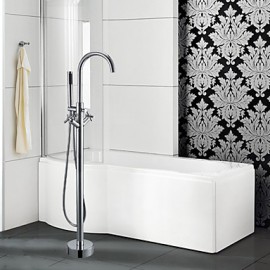 Bathtub Tap - Contemporary - Floor Standing - Brass (Chrome)