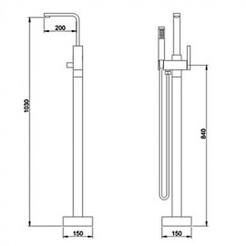 Contemporary - Floor Standing - Brass (Chrome)