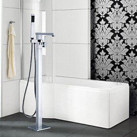 Bathtub Tap - Contemporary - Floor Standing - Brass (Chrome)