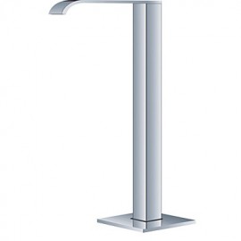 Free Standing Square Bathtub Tap Floor Mounted Tub Filler Mixer Tap No Spray