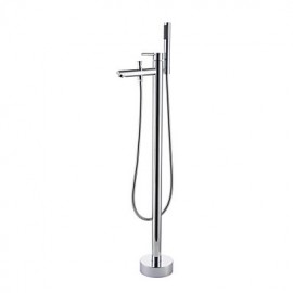 Contemporary Handshower Included/Floor Standing Tub Brass Chrome