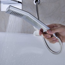 LED Waterfall Tub Tap with Pull-out Hand Shower (Wall Mount)