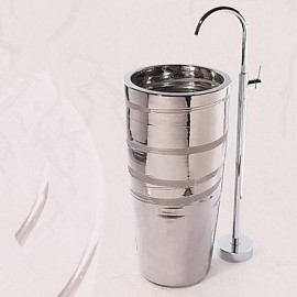 Bathtub Tap - Contemporary - Floor Standing - Brass (Chrome)