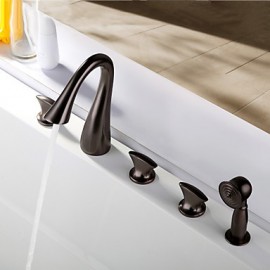 Shower Tap / Bathtub Tap - Antique - Waterfall / Handshower Included - Brass (Oil-rubbed Bronze)