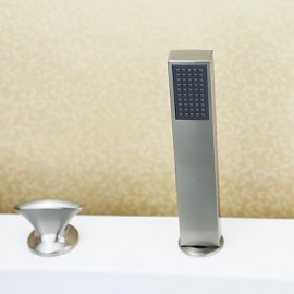 Bathtub Tap - Contemporary - Waterfall / Handshower Included - Brass (Nickel Brushed)