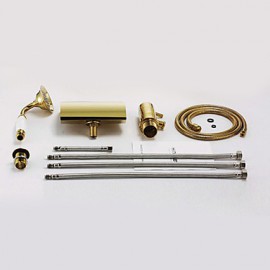 Antique Ti-PVD Three Holes Single Handle Waterfall Bathtub Tap with Hand Shower