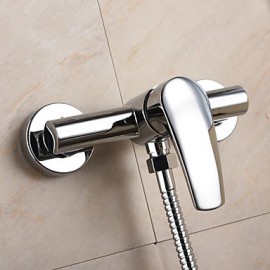 Bathtub Tap-Contemporary-Handshower Included-Brass(Chrome)