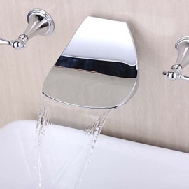 Bathtub Tap - Contemporary - Waterfall - Brass (Chrome)
