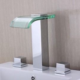 Bathtub Tap - Contemporary - LED / Waterfall - Brass (Chrome)