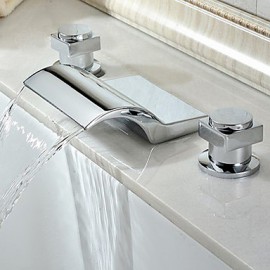 Bathtub Tap - Contemporary - Waterfall - Stainless Steel (Chrome)