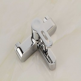Tub Tap Contemporary Chrome Finish with Handshower