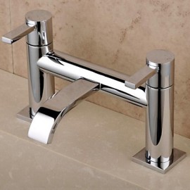 Bathtub Tap - Contemporary - Waterfall - Brass (Chrome)