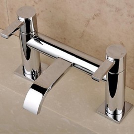 Bathtub Tap - Contemporary - Waterfall - Brass (Chrome)