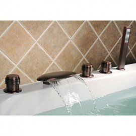 Bathtub Tap - Antique - Waterfall / Sidespray / Handshower Included - Brass (Oil-rubbed Bronze)