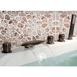 Bathtub Tap - Antique - Waterfall / Sidespray / Handshower Included - Brass (Oil-rubbed Bronze)