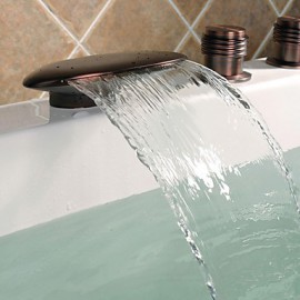 Bathtub Tap - Antique - Waterfall / Sidespray / Handshower Included - Brass (Oil-rubbed Bronze)