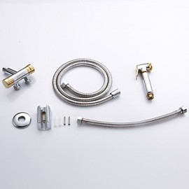 High Quality Brass Chrome Multi Function Sprayer Gun Bathroom Bidet Tap Set