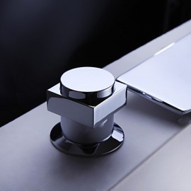 Brass Waterfall Tub Tap with Hand Shower (Chrome Finish)