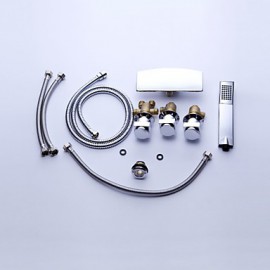 Brass Waterfall Tub Tap with Hand Shower (Chrome Finish)