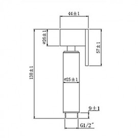 Contemporary Brass Bidet Tap with Chrome Finish