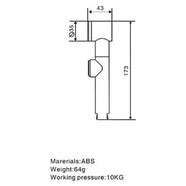 Hand Held Bidet Spray Silver Without Supply Hose And Shower Holder