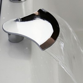 Bathtub Tap - Contemporary - Waterfall / Handshower Included - Brass (Chrome)