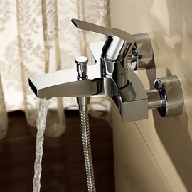 Tub Tap Centerset / Wall Mount with Chrome Single Handle Two Holes