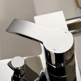 Tub Tap Centerset / Wall Mount with Chrome Single Handle Two Holes