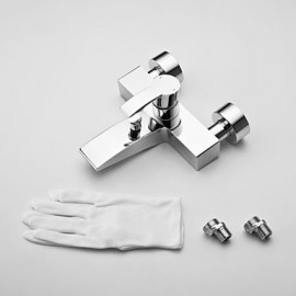 Tub Tap Centerset / Wall Mount with Chrome Single Handle Two Holes