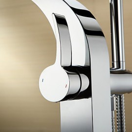 Tub Tap Centerset with Chrome Single Handle One Hole