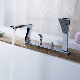 Tub Tap Centerset / Pull out with Chrome Two Handles Five Holes