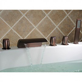 Bathtub Tap - Traditional - Waterfall / Handshower Included - Brass (Oil-rubbed Bronze)