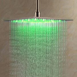 12 inch Stainless Steel Shower Head with Color Changing LED Light