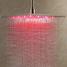 12 inch Stainless Steel Shower Head with Color Changing LED Light