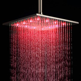 12 inch Stainless Steel Shower Head with Color Changing LED Light