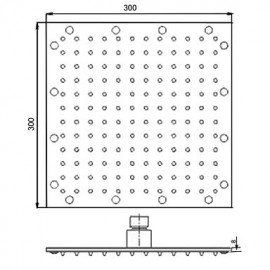 12 inch Stainless Steel Shower Head with Color Changing LED Light