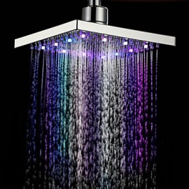 7 Colors Changing LED Contemporary Shower Faucet Head of 8 inch