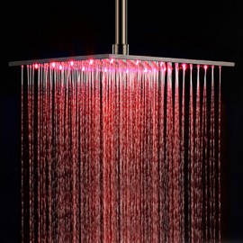 16 inch Stainless Steel Shower Head with Color Changing LED Light