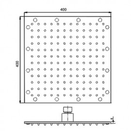 16 inch Stainless Steel Shower Head with Color Changing LED Light