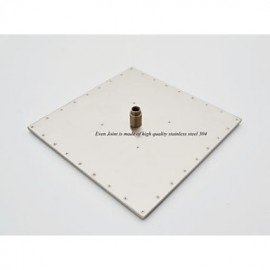 16 Inch Square Stainless Steel 304 Rainfall Shower Head With 3 Colors LED Temperature Sensitive Light